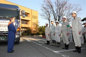 仙台市へ救援物資輸送