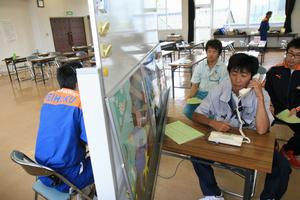 火事を想定して、119番通報を実践