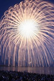 漆黒の夜空に広がる光のベールに大勢の人が魅了