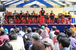 嶺北消防組合消防音楽隊が息の合った演奏を披露
