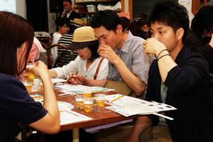 キリンによるビールの教室では銘柄当てクイズや雑学の講習が催された